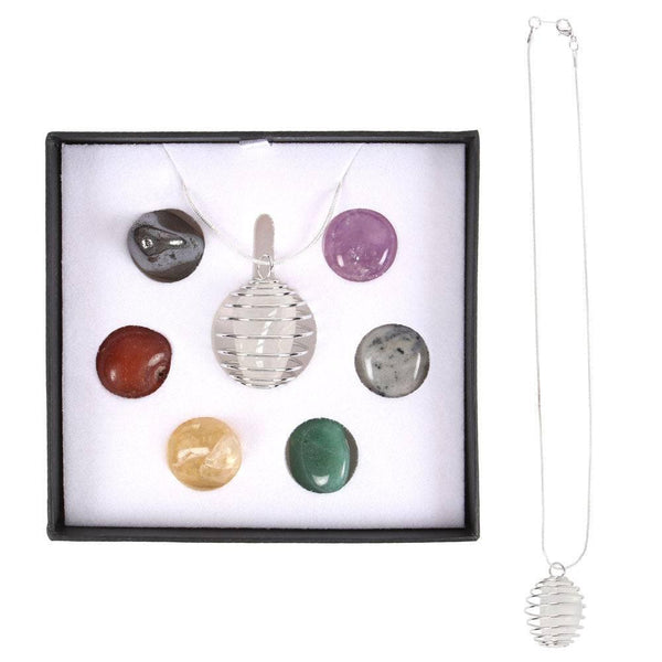 Chakra Crystal Pendant Necklace Kit - Home Decor Emporium