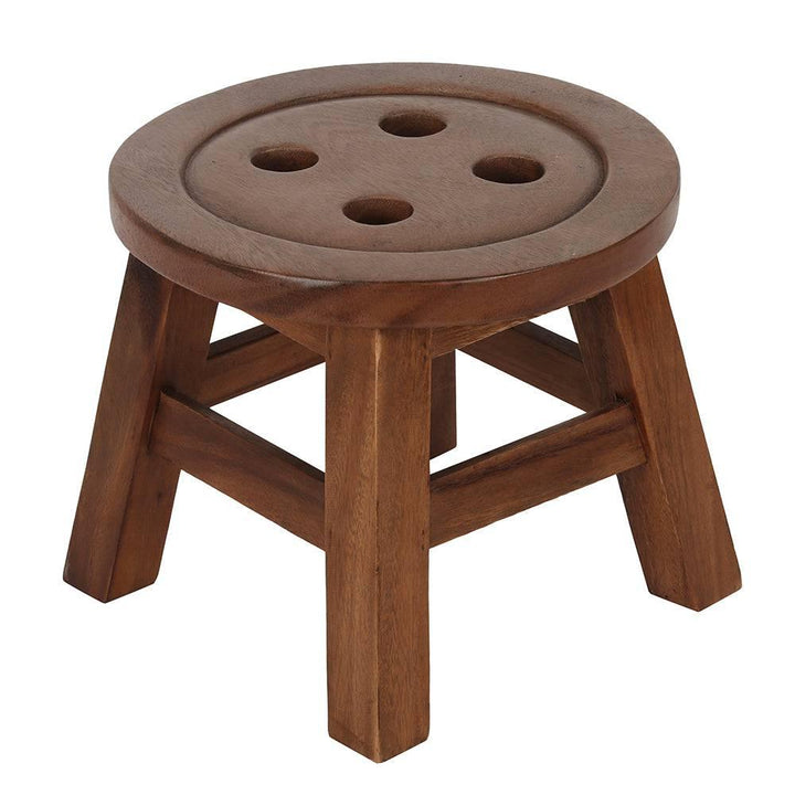 Children's Wooden Button Stool - Home Decor Emporium