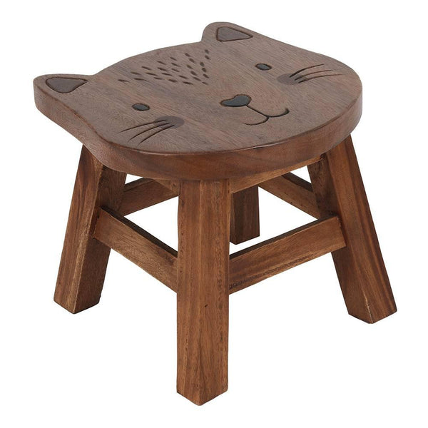 Children's Wooden Cat Stool - Home Decor Emporium