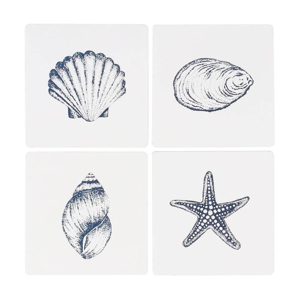 Coastal Charm Seashell Coaster Set - Home Decor Emporium