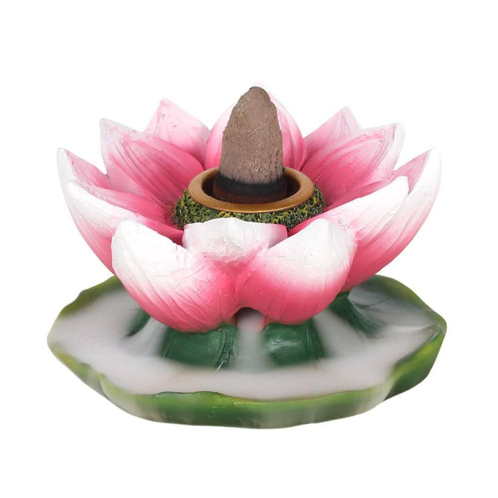 Coloured Lotus Backflow Incense Burner - Home Decor Emporium