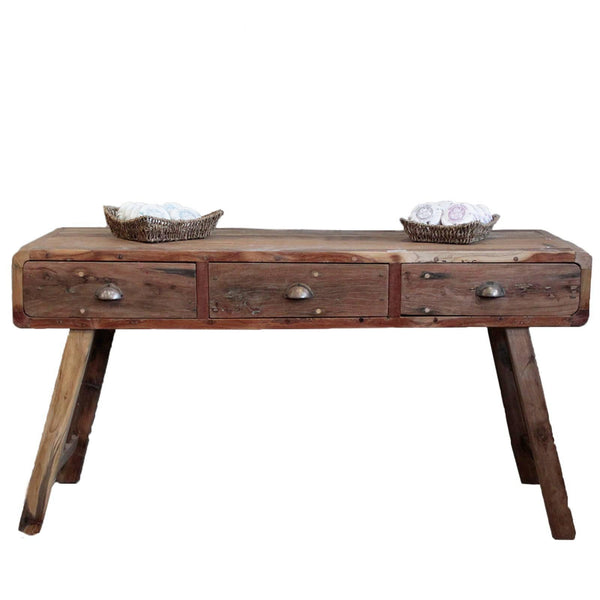 Console Table - Recycled Wood - 150x50x80cm - Home Decor Emporium