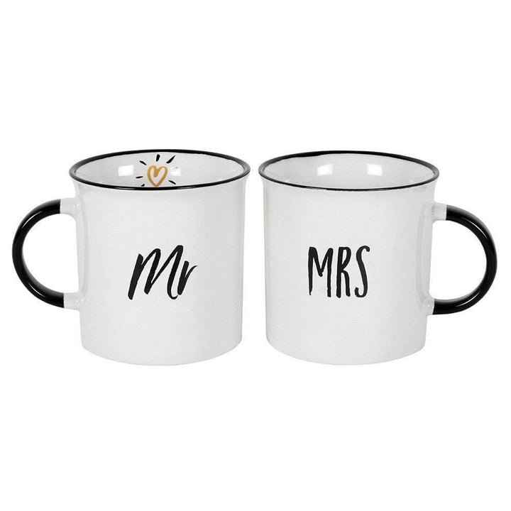 Contemporary Mr and Mrs Mugs - Perfect Couple's Gift for Engagement or Wedding - Home Decor Emporium