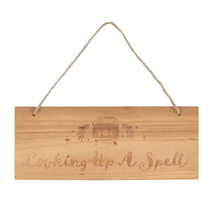 Cooking Up A Spell Engraved Hanging Sign - Home Decor Emporium