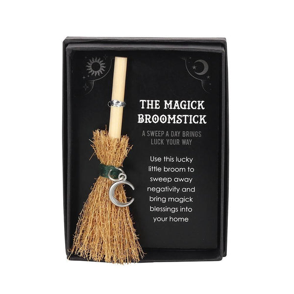 Crescent Moon Mini Magick Broomstick - Home Decor Emporium