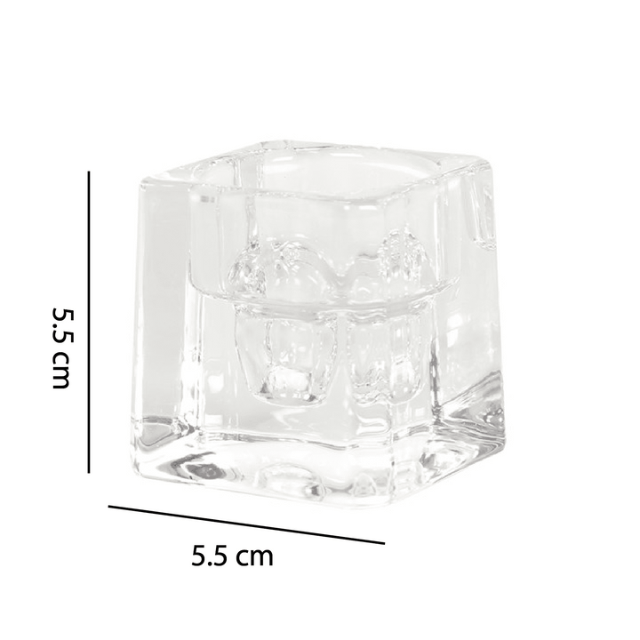 Cube Glass Candle Holder - Home Decor Emporium