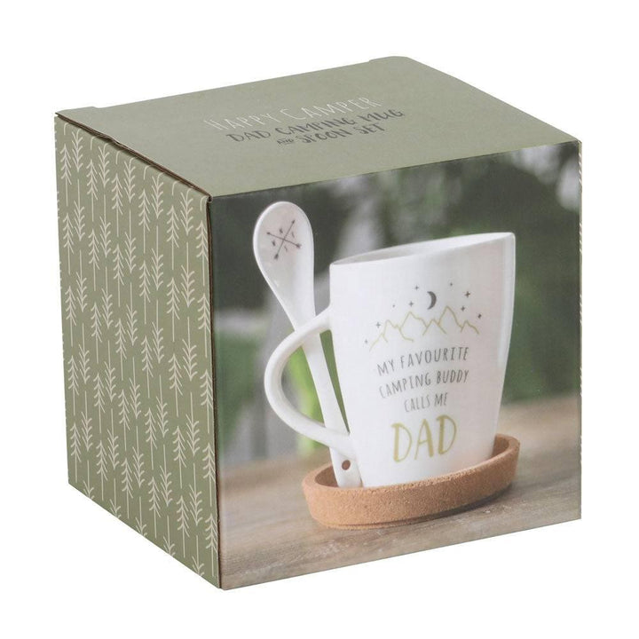 Dad Camping Buddy Mug and Spoon Set - Home Decor Emporium