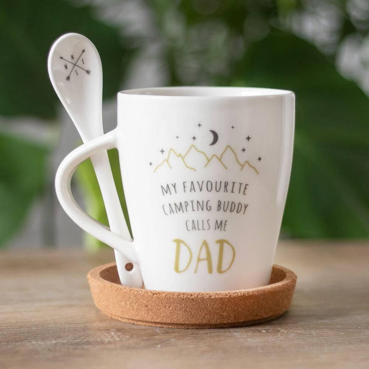 Dad Camping Buddy Mug and Spoon Set - Home Decor Emporium