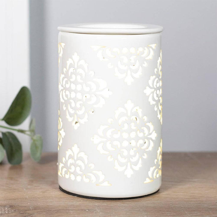 Damask Cut Out Electric Oil Burner - Home Decor Emporium