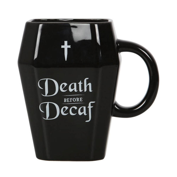 Death Before Decaf Coffin Mug - Home Decor Emporium