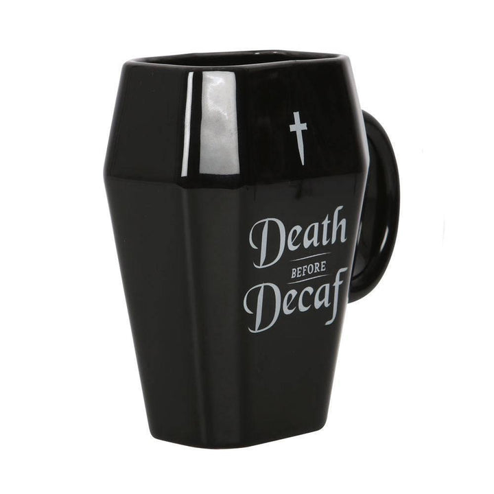 Death Before Decaf Coffin Mug - Home Decor Emporium