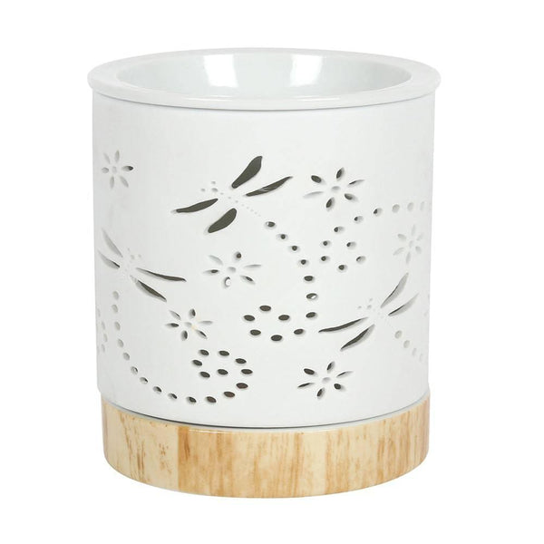 Dragonfly Matte Ceramic Oil Burner - Home Decor Emporium