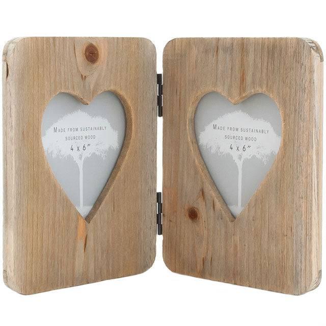 Driftwood Double Heart Photo Frame - Home Decor Emporium