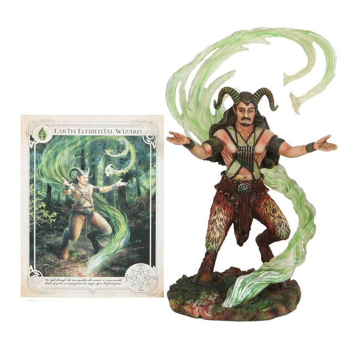 Earth Elemental Wizard Figurine by Anne Stokes - Home Decor Emporium