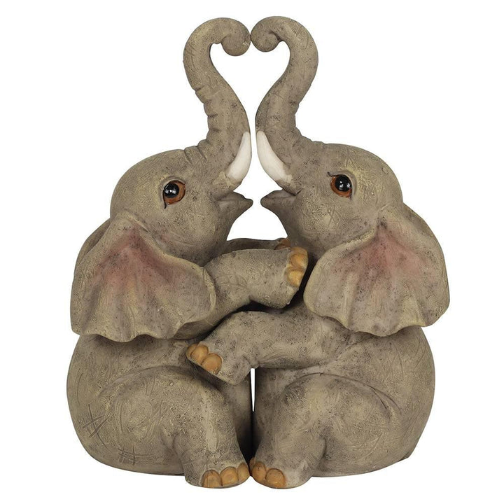 Elephant Embrace Elephant Couple Ornament - Home Decor Emporium