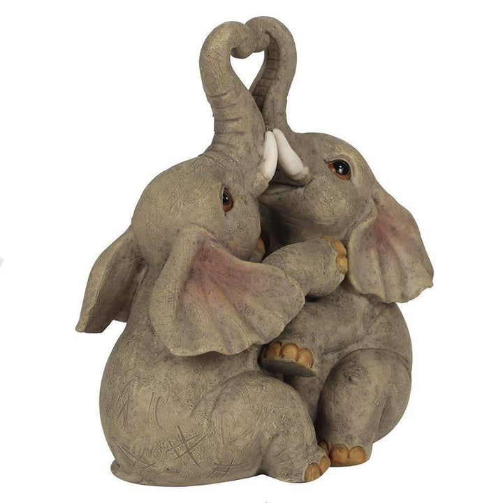 Elephant Embrace Elephant Couple Ornament - Home Decor Emporium