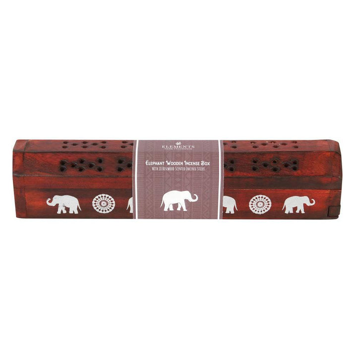 Elephant Wooden Rosewood Incense Box Set - Home Decor Emporium