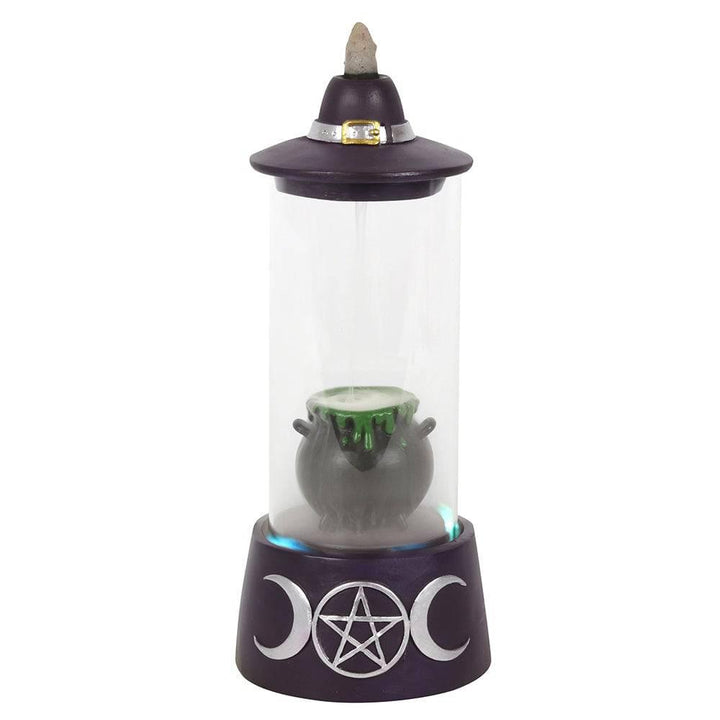 Enclosed Hat and Cauldron LED Backflow Burner - Home Decor Emporium