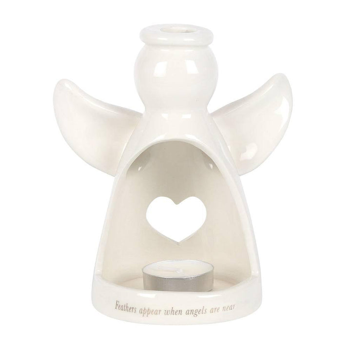 Feathers Appear Angel Tealight Holder - Home Decor Emporium