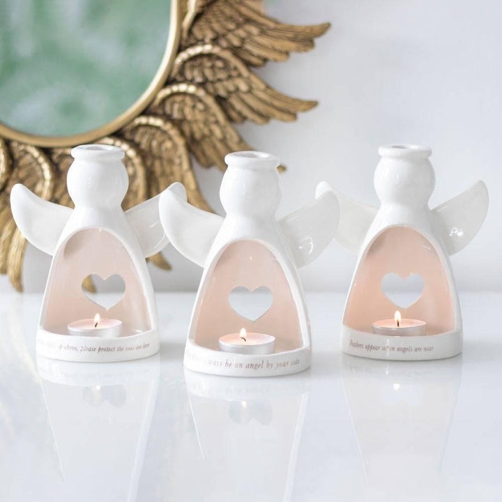 Feathers Appear Angel Tealight Holder - Home Decor Emporium