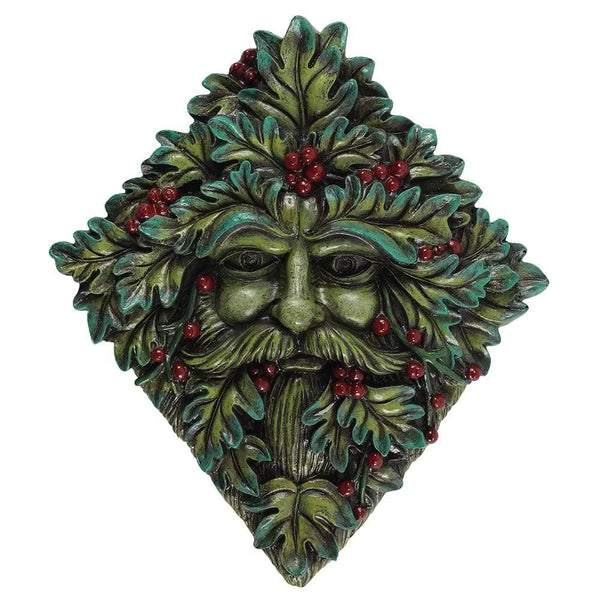 Festive Green Man Wall Plaque - Home Decor Emporium