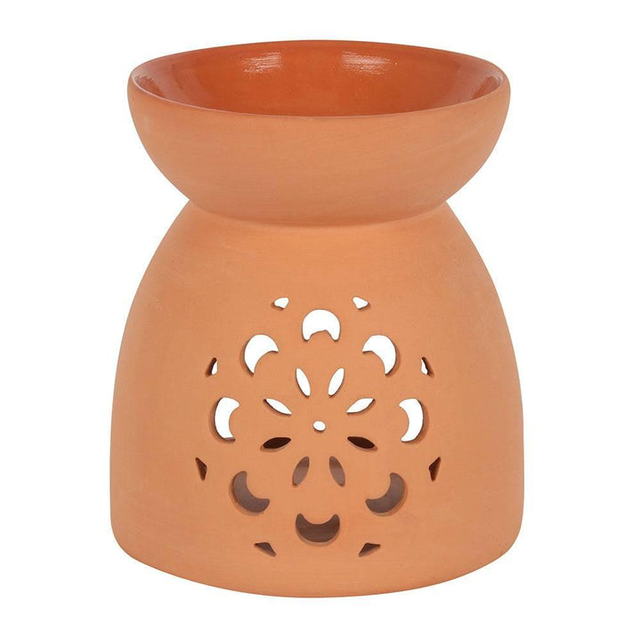 Floral Cutout Terracotta Effect Oil Burner - Home Decor Emporium