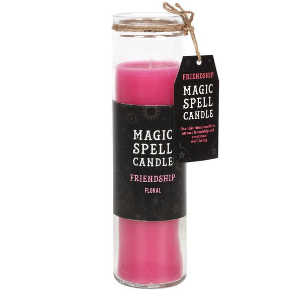 Floral 'Friendship' Spell Tube Candle - Home Decor Emporium