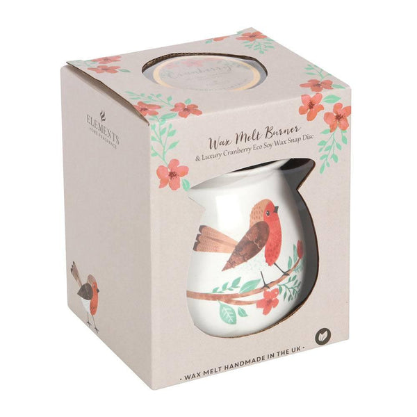 Garden Robin Wax Melt Burner Gift Set - Home Decor Emporium