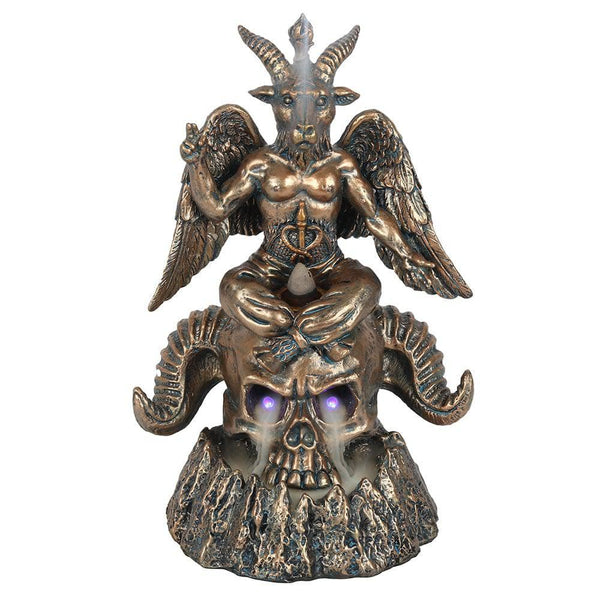 Gold Baphomet LED Backflow Incense Burner - Home Decor Emporium