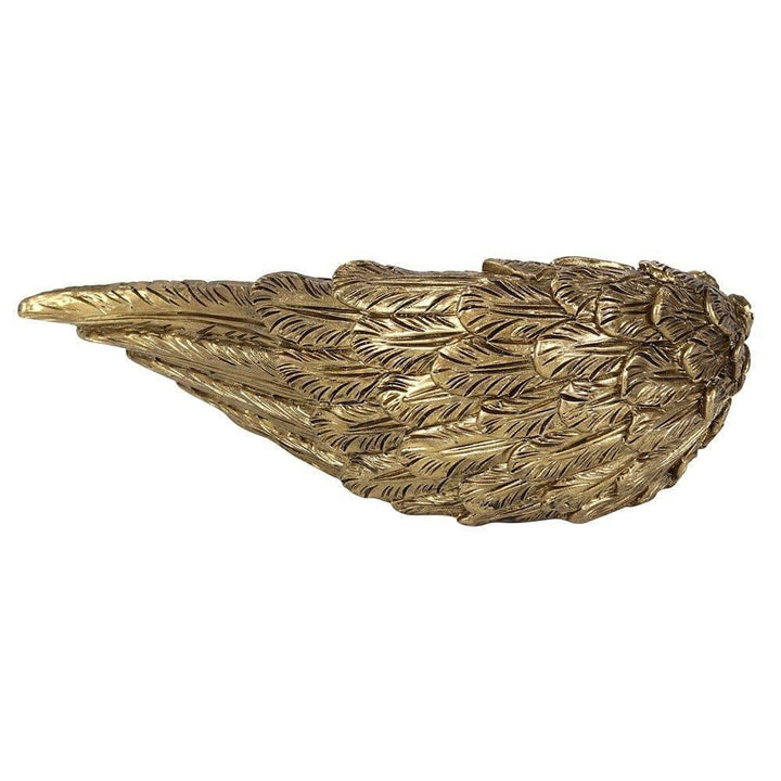 Gold Single Lowered Angel Wing Candle Holder - Home Decor Emporium