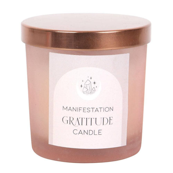 Gratitude Wild Rose Crystal Chip Candle - Home Decor Emporium