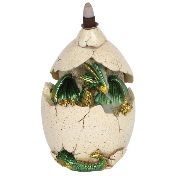 Green Dragon in Egg Backflow Incense Burner - Home Decor Emporium