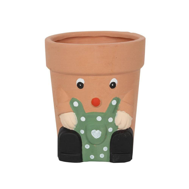 Green Pot Man Terracotta Plant Pot - Home Decor Emporium