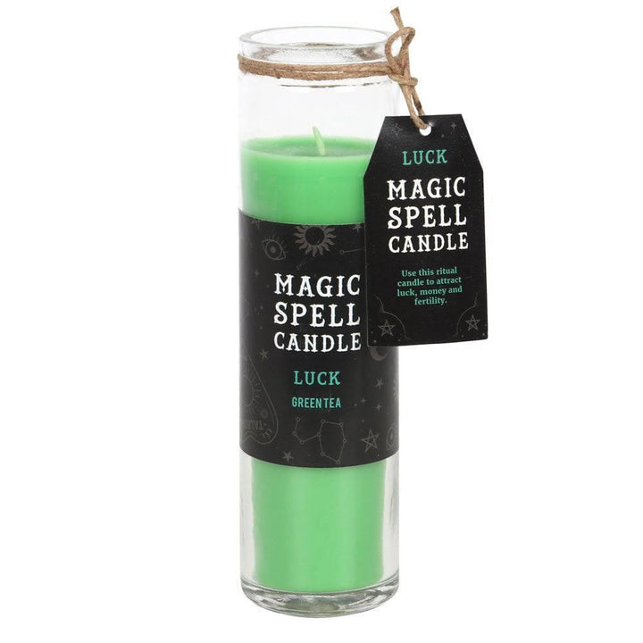 Green Tea 'Luck' Spell Tube Candle - Home Decor Emporium