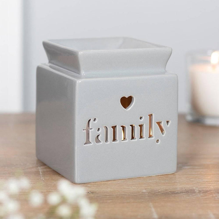 Grey Family Cut Out Oil Burner - Home Decor Emporium