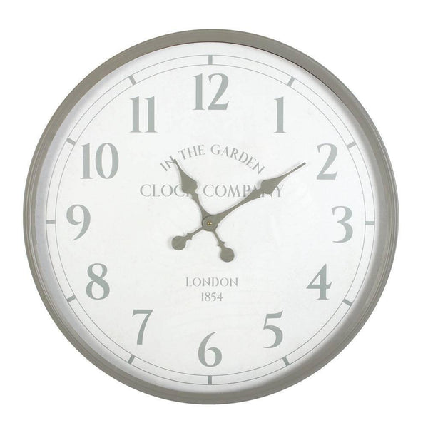 Grey Garden Clock with Glass - Home Decor Emporium