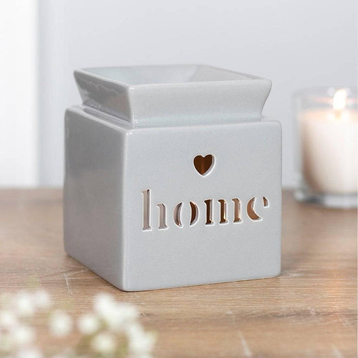 Grey Home Cut Out Oil Burner - Home Decor Emporium