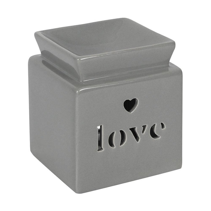 Grey Love Cut Out Oil Burner - Home Decor Emporium