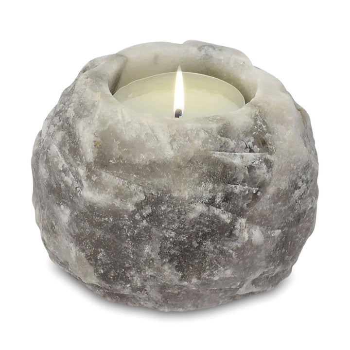 Grey Salt Candle Holder - Home Decor Emporium