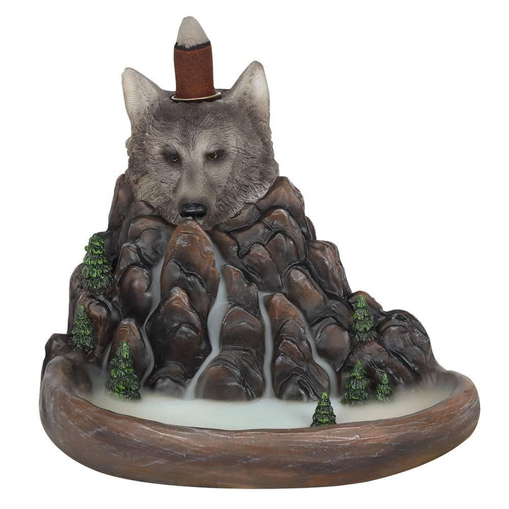 Grey Wolf Cliff Backflow Incense Burner - Home Decor Emporium