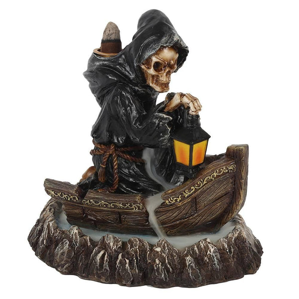 Grim Reaper Boat Backflow Incense Burner - Home Decor Emporium