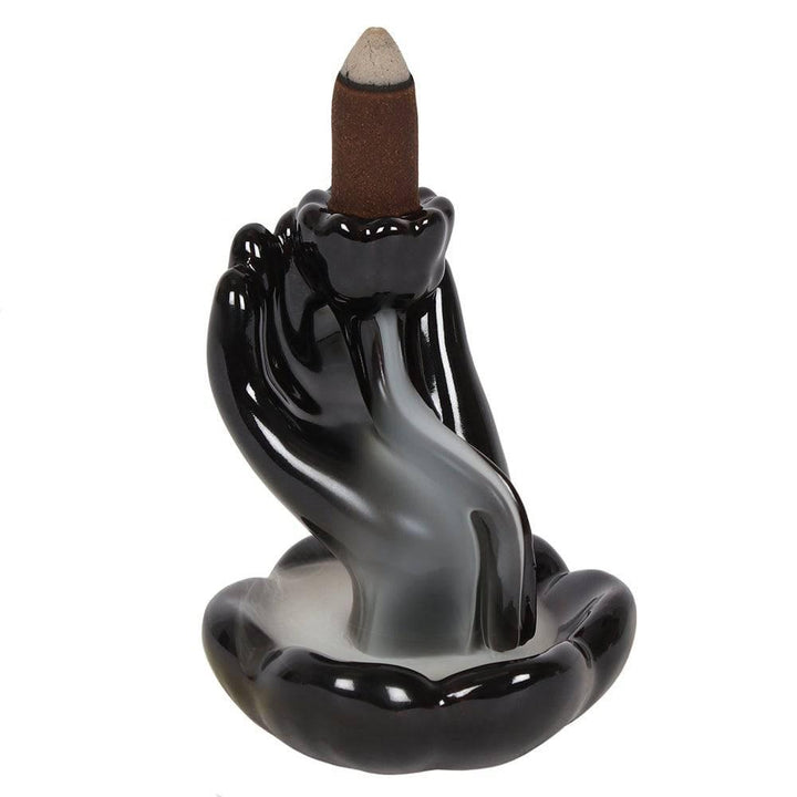 Hand &amp; Lotus Flower Backflow Incense Burner - Home Decor Emporium