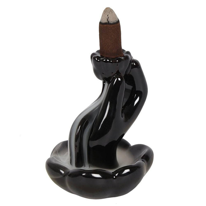 Hand &amp; Lotus Flower Backflow Incense Burner - Home Decor Emporium