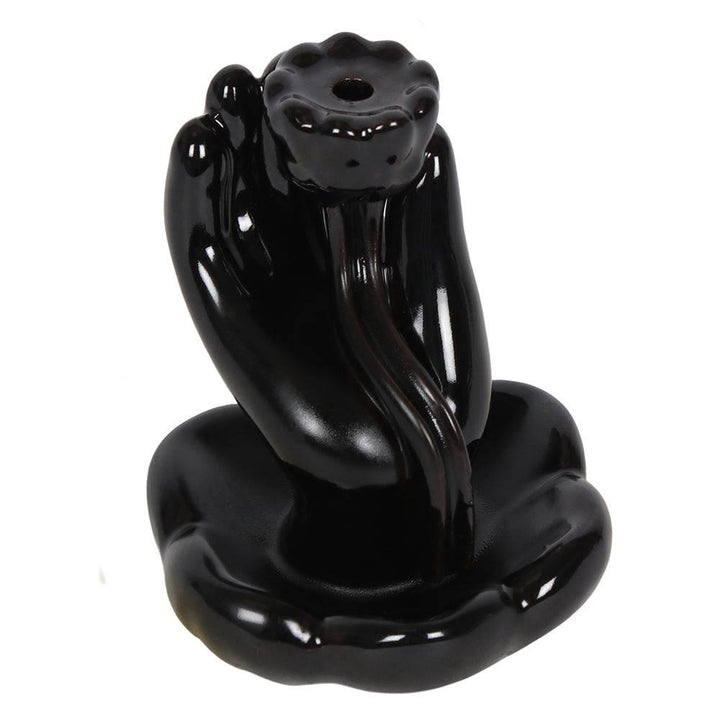 Hand &amp; Lotus Flower Backflow Incense Burner - Home Decor Emporium