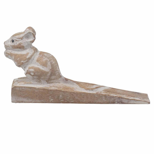 Hand carved Doorstop - Dormouse - Home Decor Emporium