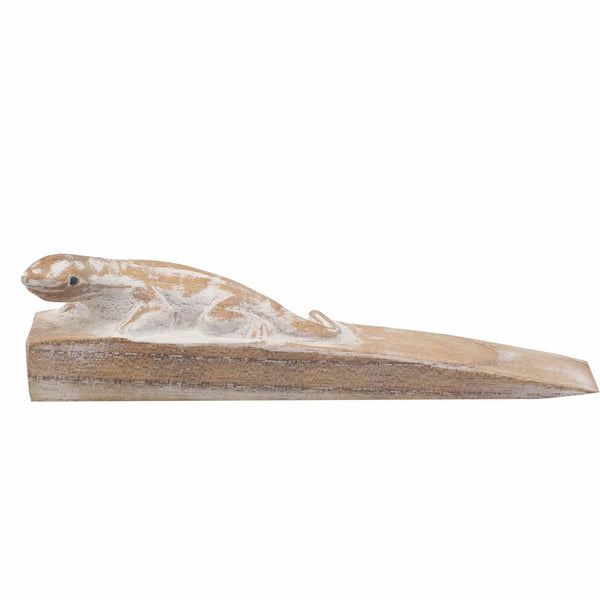 Hand carved Doorstop - Gecko - Home Decor Emporium