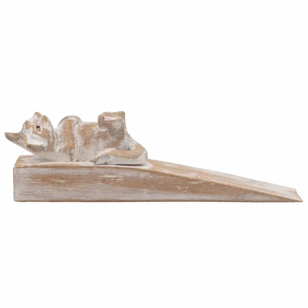 Hand carved Doorstop - Kitten - Home Decor Emporium