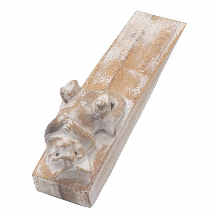 Hand carved Doorstop - Kitten - Home Decor Emporium