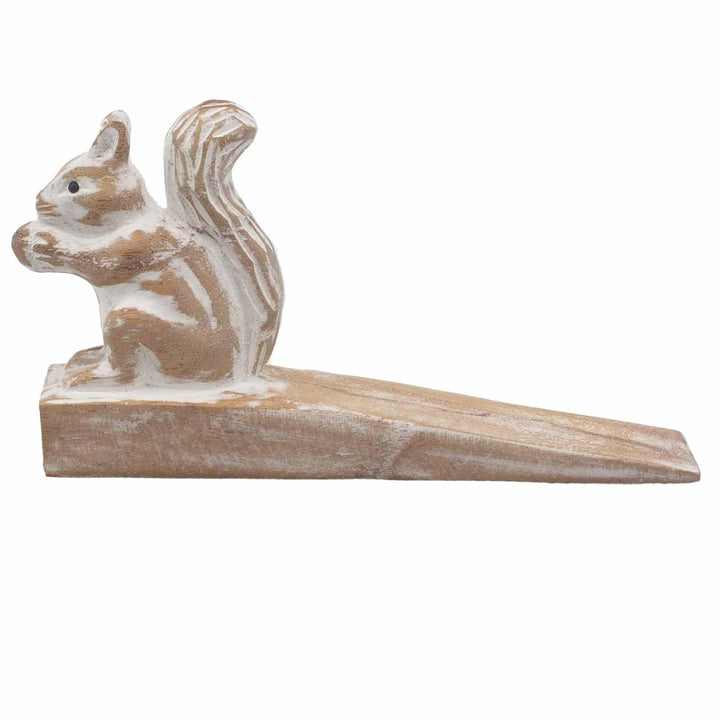 Hand carved Doorstop - Squirrel - Home Decor Emporium