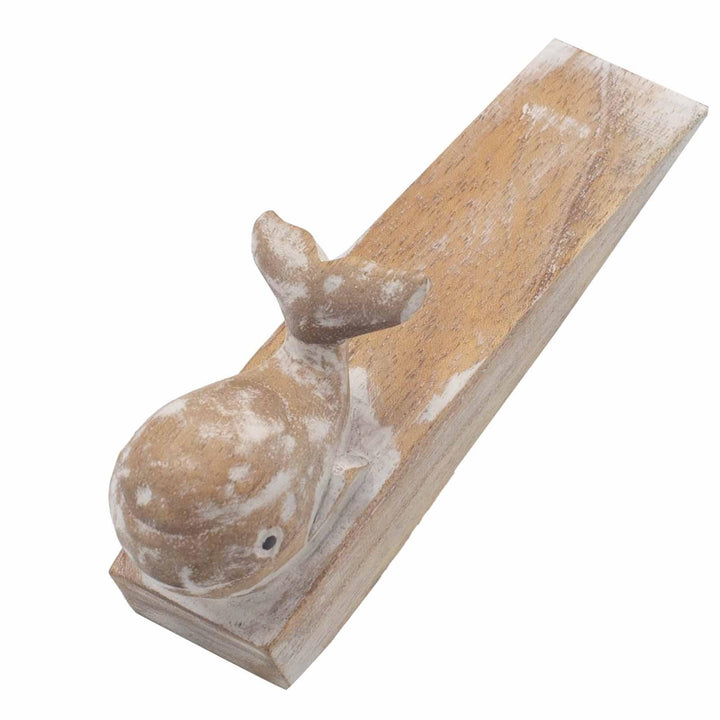 Hand carved Doorstop - Whale - Home Decor Emporium